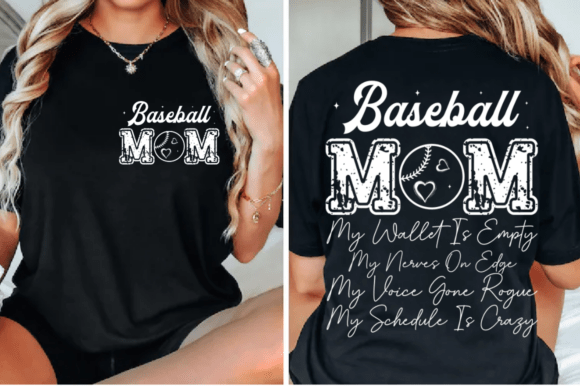 Baseball Mom SVG, Front and Back SVG PNG