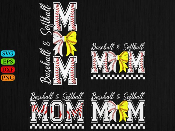 Baseball Softball Mom SVG, Sports Mom PNG