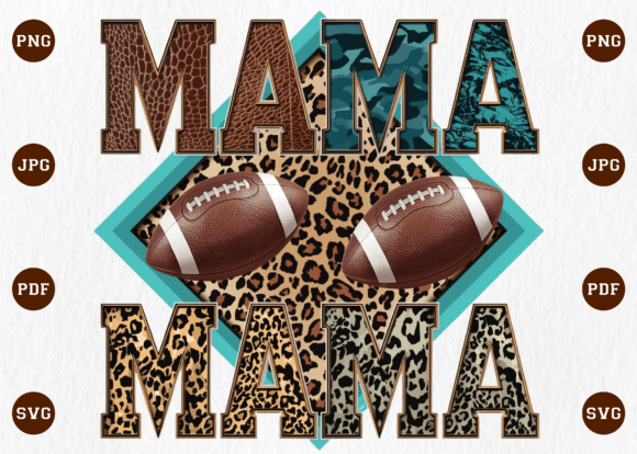 Football Mom SVG Retro Football Mama PNG