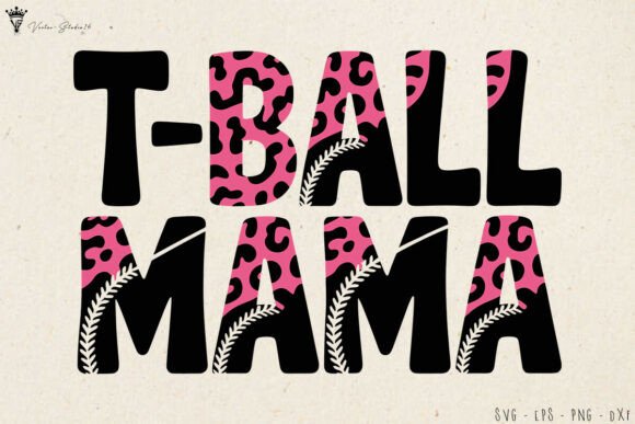 Leopard Tee Ball Mom SVG Cut File