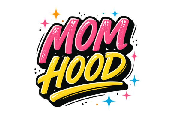 Momhood Bold Graffiti Typography Mom SVG