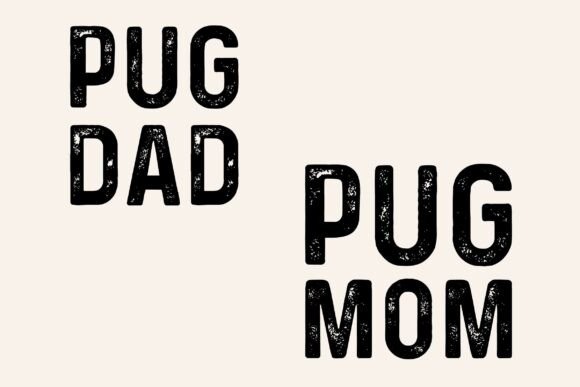 Pug Dad Mom SVG Bundle T-Shirt Design