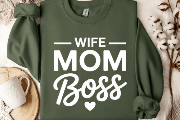 Wife Mom Boss PNG SVG PDF, Mom Svg, Mom